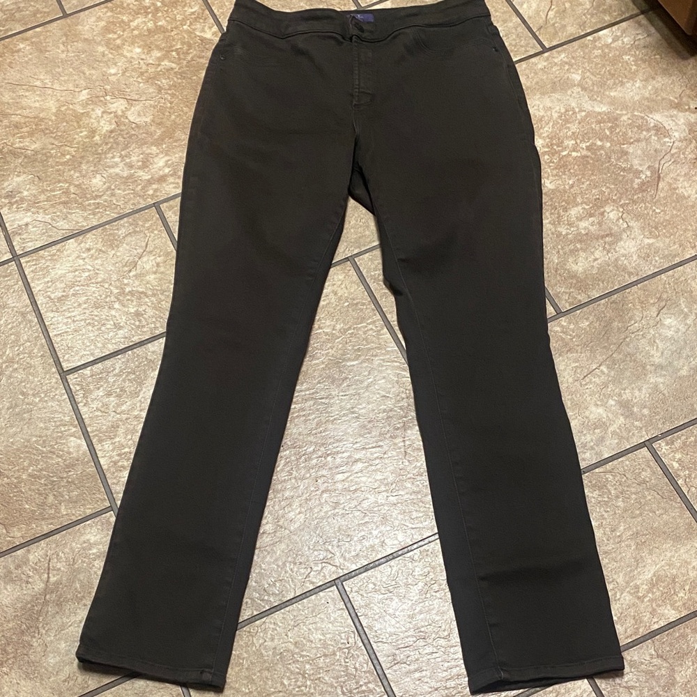 NYDJ Brown Size 10 Legging (Skinny Jean) Lift & Tuck Office Casual Slimming